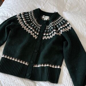 Sincerely Jules Dark Green Patterned Cardigan